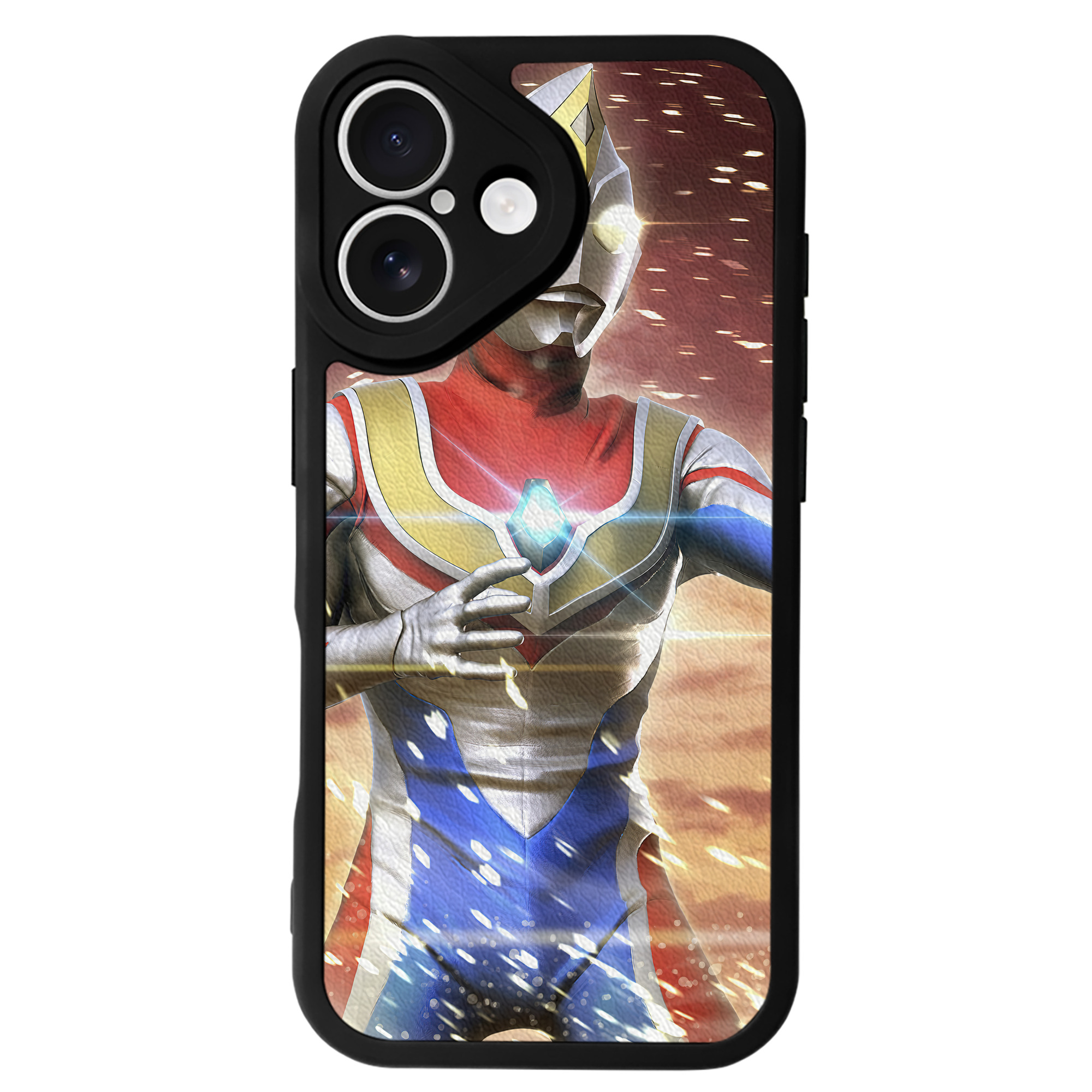 （画像用） ウルトラマン Ultraman 【iPhone 16シリーズ対応】シリコンスマホケース（レザー調） 材質：シリコン